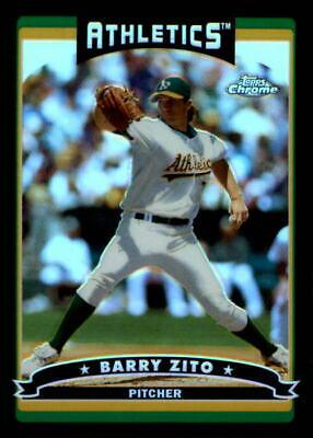 Barry Zito [Black Refractor] #102 Baseball Cards 2006 Topps Chrome