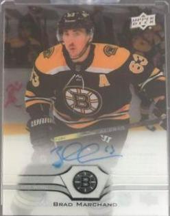 Brad Marchand #CC-BM Hockey Cards 2020 Upper Deck Clear Cut Autographs