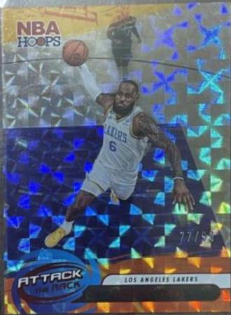 LeBron James [Hyper Red] #6 Basketball Cards 2023 Panini Hoops Attack the Rack