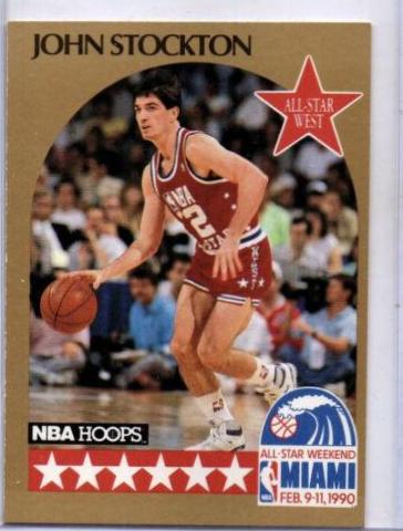 John Stockton All Star #25 Basketball Cards 1990 Hoops