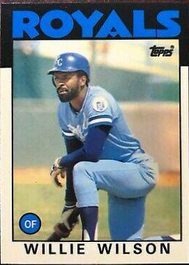 Willie Wilson #25 Baseball Cards 1986 Topps Tiffany