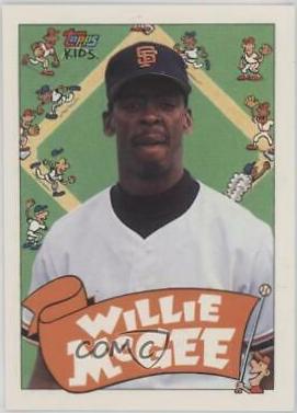 Willie McGee #61 Baseball Cards 1992 Topps Kids