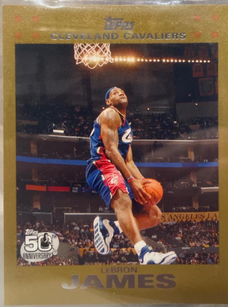 Lebron James [Gold] #23 Basketball Cards 2007 Topps 50th Anniversary