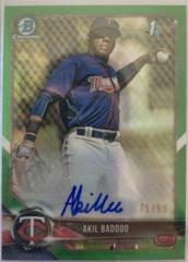 Akil Baddoo [Green Shimmer] #BCPA-AB Baseball Cards 2018 Bowman Chrome Prospects Autographs Prices