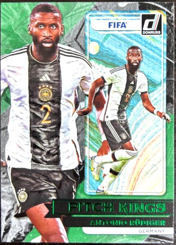 Antonio Rudiger [Green] #11 Soccer Cards 2022 Panini Donruss Pitch Kings