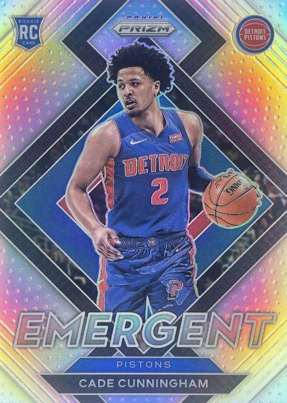 Cade Cunningham [Silver Prizm] #22 Basketball Cards 2021 Panini Prizm Emergent