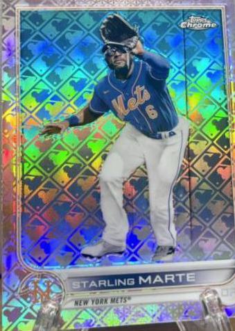 Starling Marte [Gold] #29 Baseball Cards 2022 Topps Chrome Logofractor