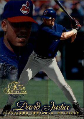 David Justice [Row 1] #73 Baseball Cards 1997 Flair Showcase