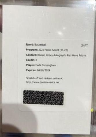 Cade Cunningham 2021-22 Panini Prizm Red Wave offers RC