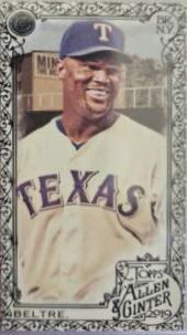 Adrian Beltre [Mini Black] #89 Baseball Cards 2019 Topps Allen & Ginter