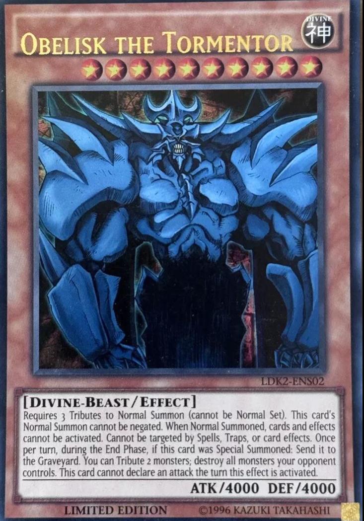 Obelisk The Tormentor [Misprint] LDK2-ENS02 YuGiOh Legendary Decks II