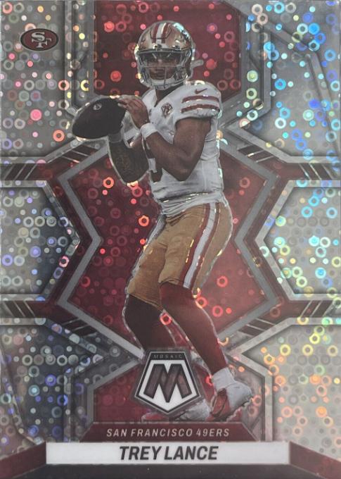 Trey Lance [No Huddle Silver] #175 Football Cards 2022 Panini Mosaic