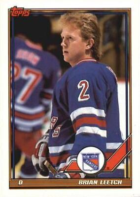 Brian Leetch #108 Hockey Cards 1991 Topps