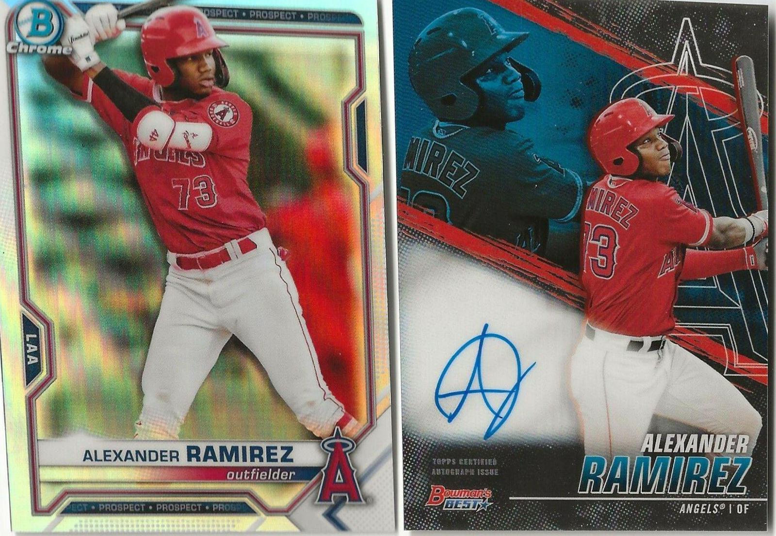 Alexander Ramirez [Refractor] #B21-AR Baseball Cards 2021 Bowman’s Best of 2021 Autographs