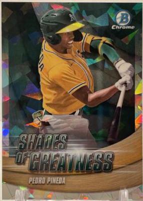 Pedro Pineda [Atomic] #SG-27 Baseball Cards 2022 Bowman Chrome Shades of Greatness