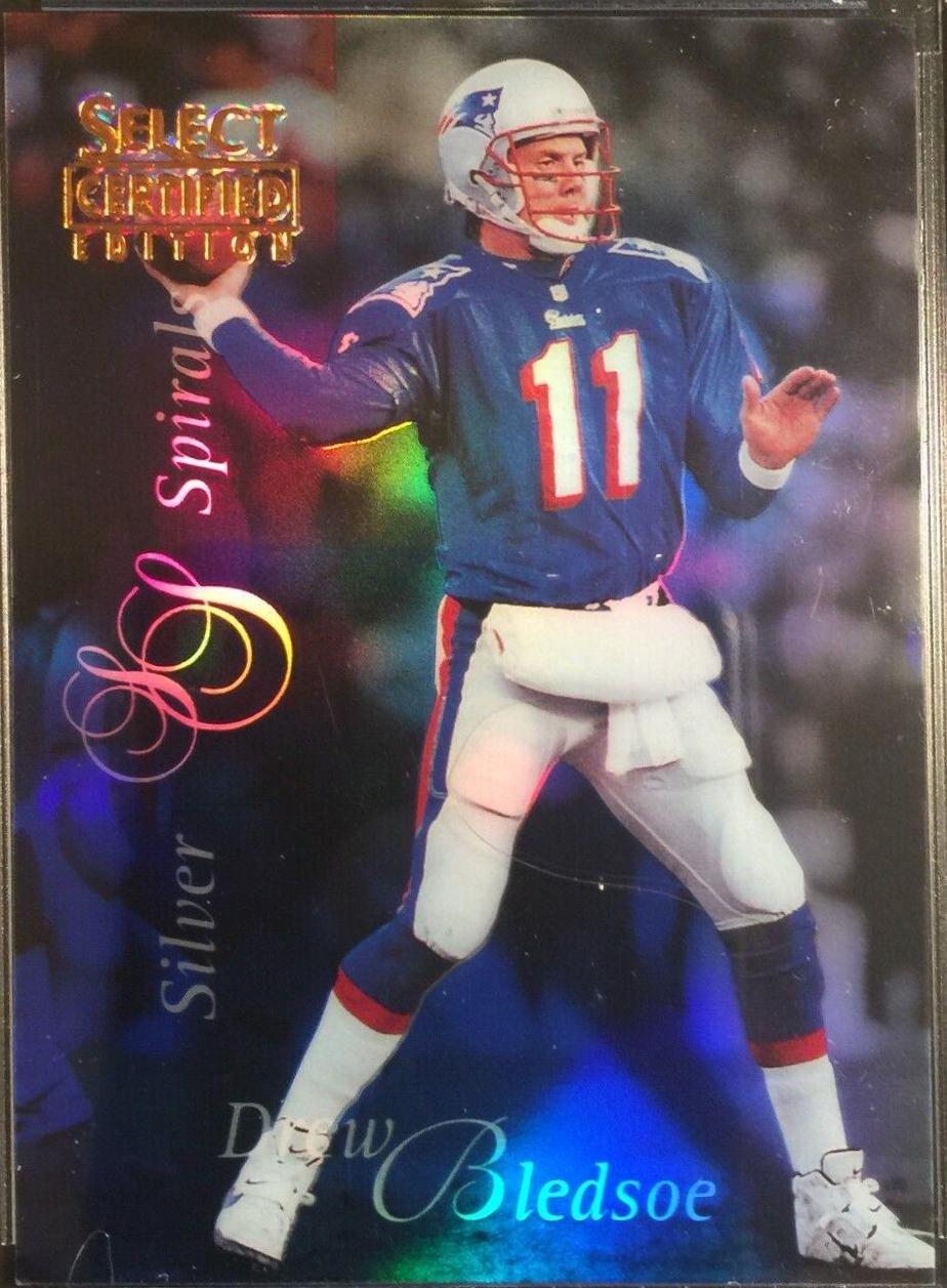 Drew Bledsoe [Mirror Blue] #118 Football Cards 1996 Select Certified