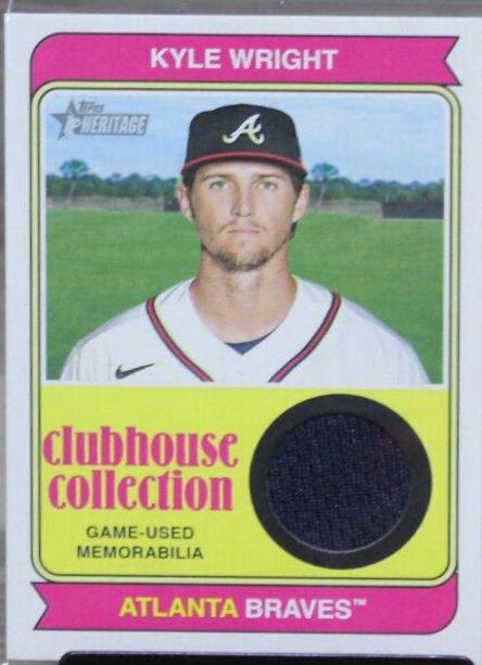 Kyle Wright #CCR-KW Baseball Cards 2023 Topps Heritage Clubhouse Collection Relics