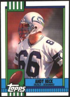 Andy Heck #335 Football Cards 1990 Topps Tiffany