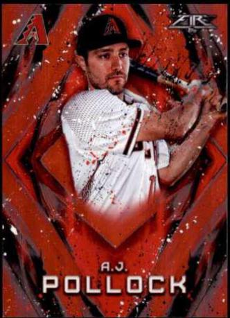 A.J. Pollock [Red Flame] #2 Baseball Cards 2017 Topps Fire