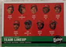 Cincinnati Reds [Team Lineup] #330 Baseball Cards 2001 Upper Deck Vintage Prices