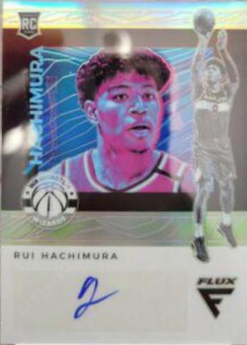 Rui Hachimura [Silver] #FR-RUI Basketball Cards 2019 Panini Chronicles Flux Rookie Autographs