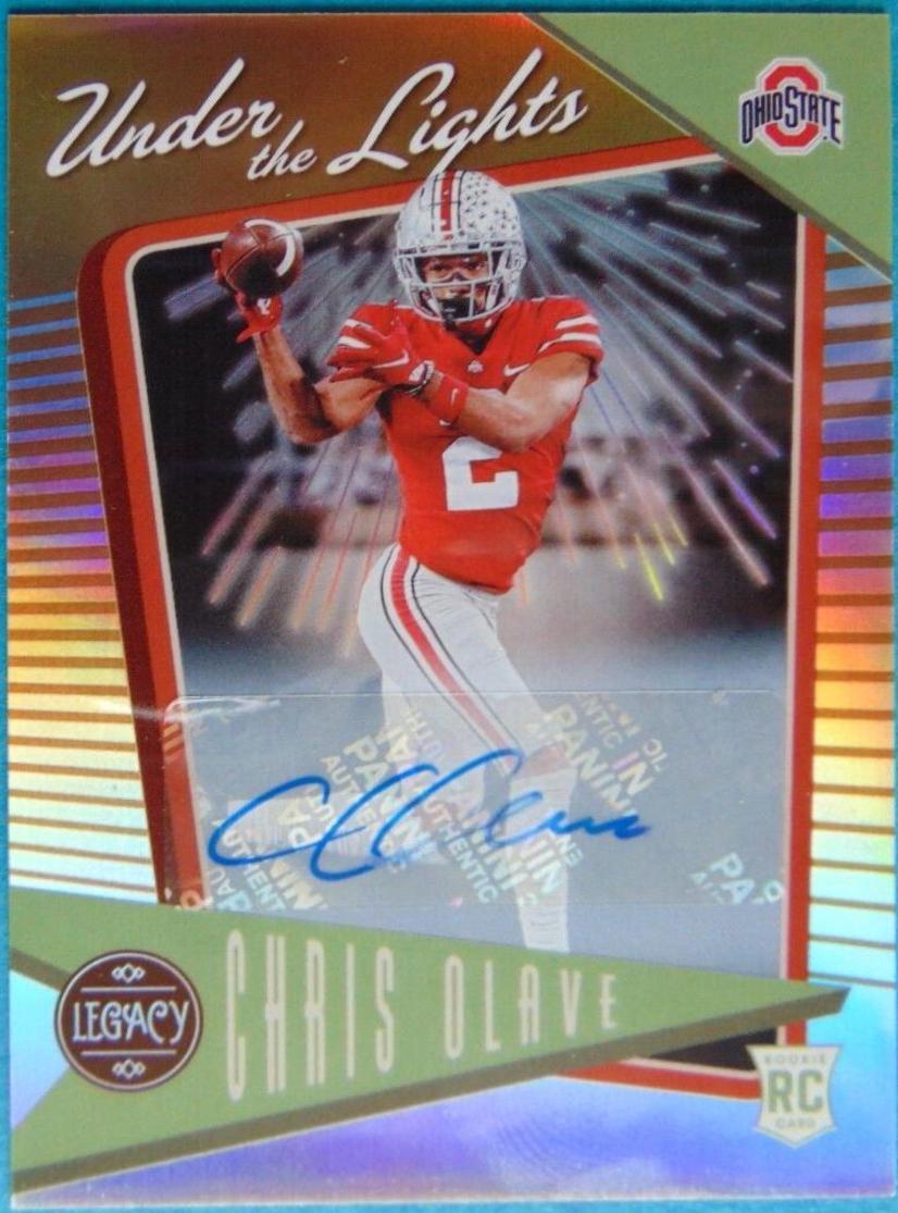 Chris Olave [Bronze Autograph] #UL-10 Football Cards 2022 Panini Legacy Under The Lights