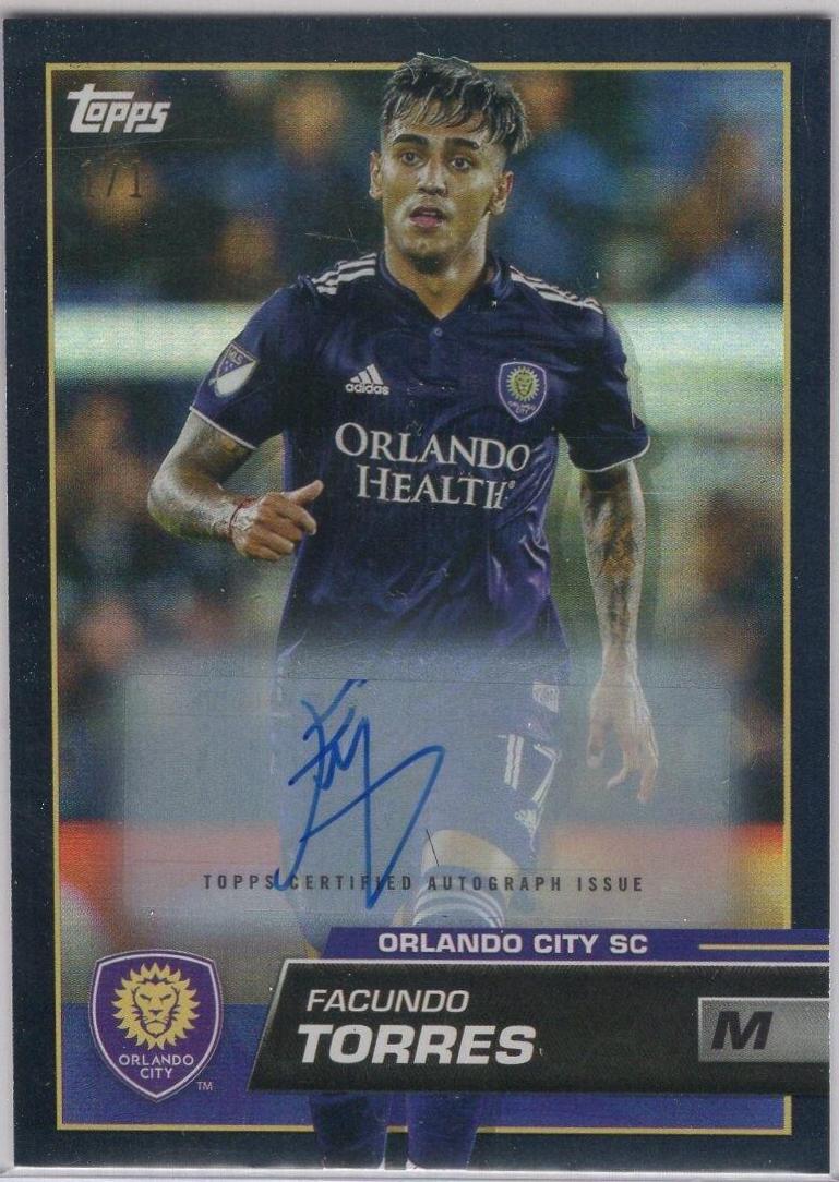 Facundo Torres [Autograph Black] #76 Soccer Cards 2023 Topps MLS