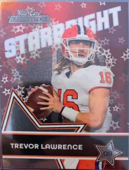 Trevor Lawrence #SB-1 Football Cards 2021 Wild Card Alumination Starbright