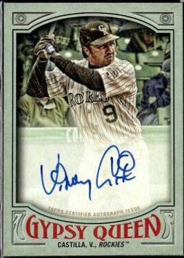 Vinny Castilla [Green] #GQA-VC Baseball Cards 2016 Topps Gypsy Queen Autographs