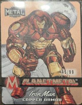 Iron Man [Copper] #PM-20 2024 SkyBox Metal Universe Avengers Planet Metal Iron Armor