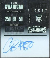 Caleb Swanigan [Horizontal Autograph] #125 Basketball Cards 2017 Panini Contenders Prices