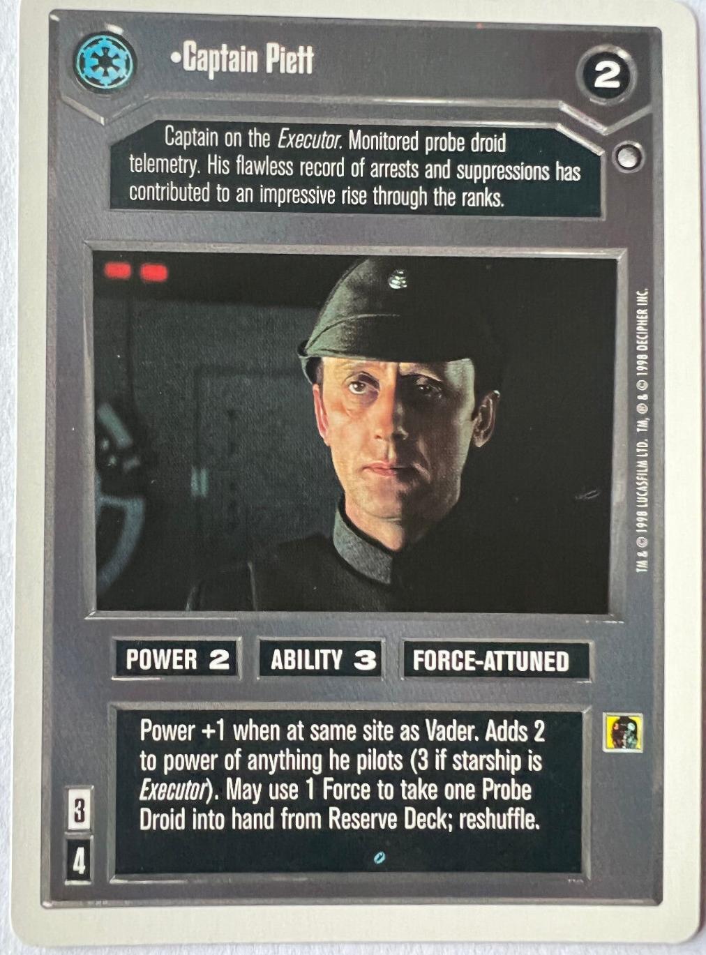 Captain Piett [Revised] Star Wars CCG Hoth