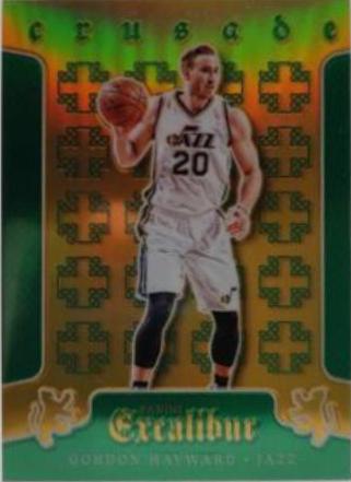 Gordon Hayward [Green] #28 Basketball Cards 2015 Panini Excalibur Crusade