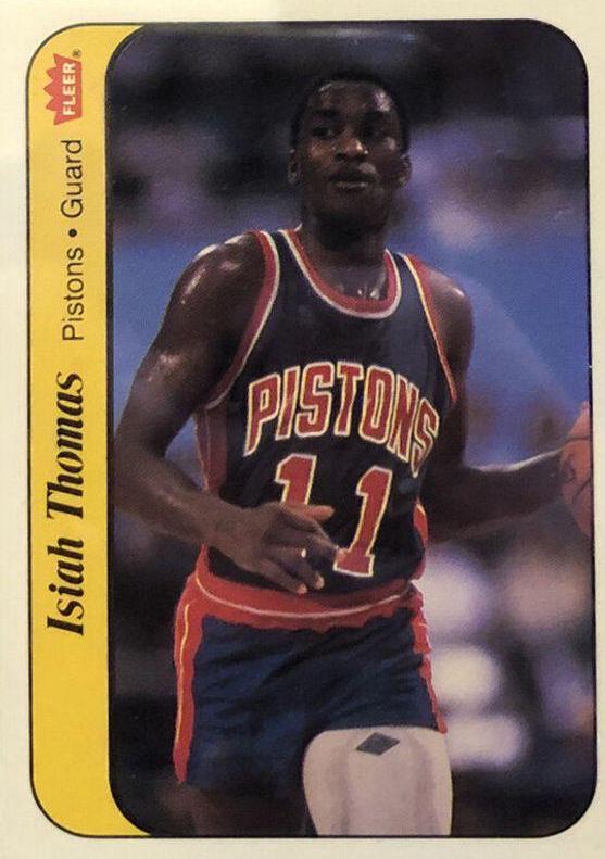 1986 fleer popular basketball Isiah Thomas card