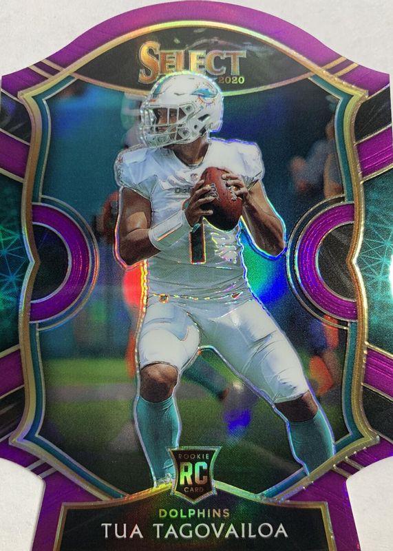 Tua Tagovailoa - 2020 Panini outlet Select Fooball - Rookie Purple Prizm Die - Cut #45