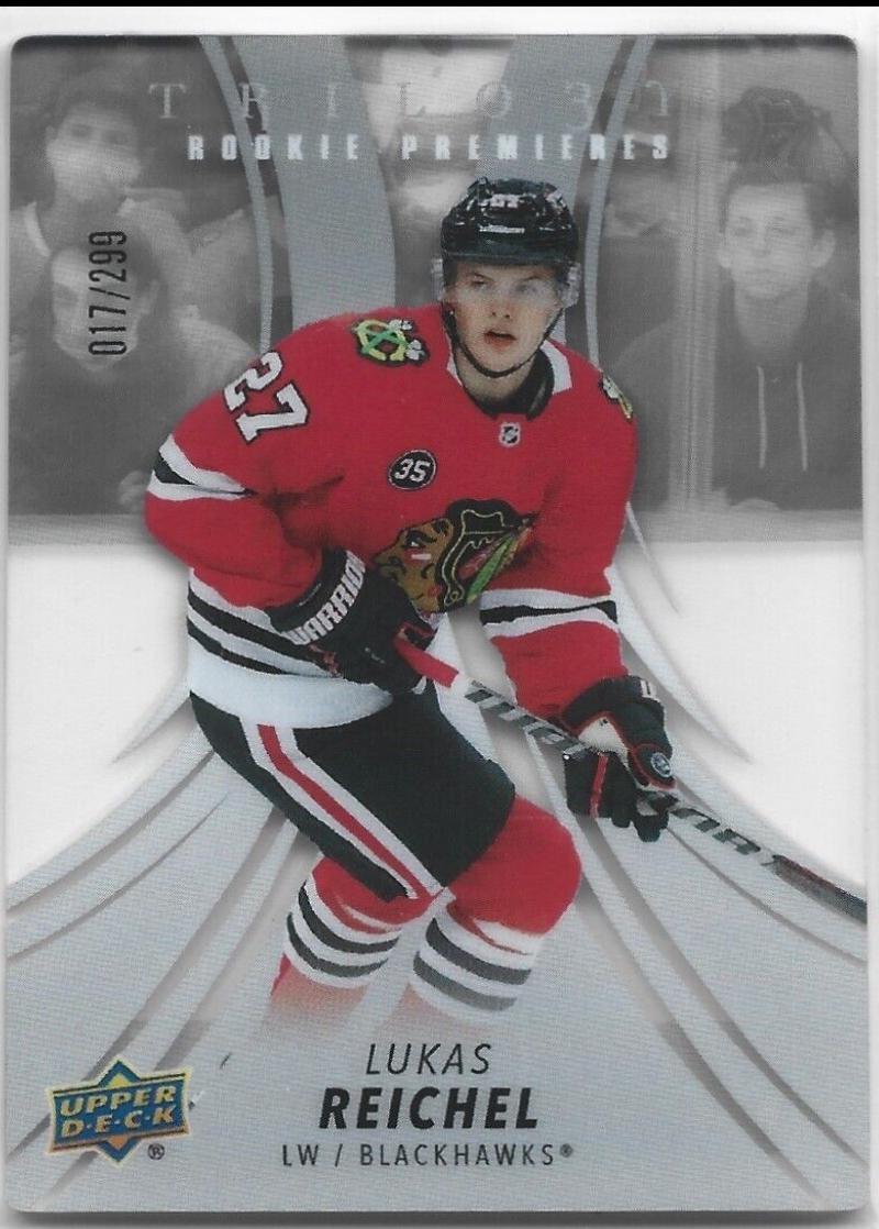 Lukas Reichel #RP-LR Hockey Cards 2022 Upper Deck Trilogy Rookie Premier