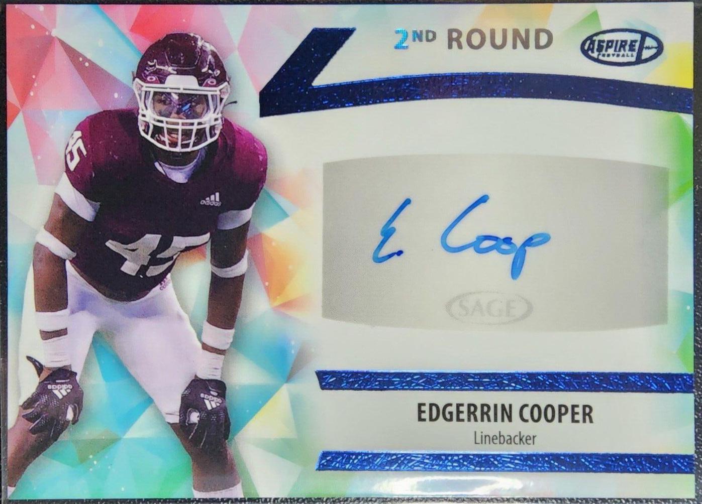 Edgerrin Cooper #ASP-EC Prices | 2024 Sage Autographs | Football Cards