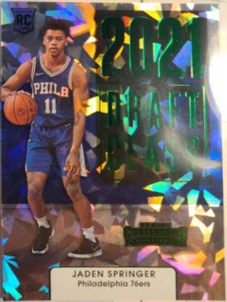 Jaden Springer [Green Ice] #28 Basketball Cards 2021 Panini Contenders Draft Class