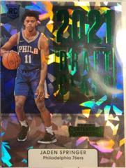 Jaden Springer [Green Ice] #28 Basketball Cards 2021 Panini Contenders Draft Class Prices