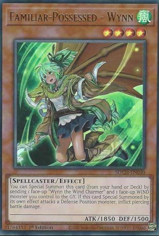 Familiar-Possessed - Wynn [Alternate Art] SDCH-EN040 YuGiOh Structure Deck: Spirit Charmers