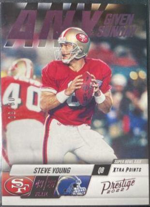 Steve Young [Pink] #8 Football Cards 2022 Panini Prestige Any Given Sunday