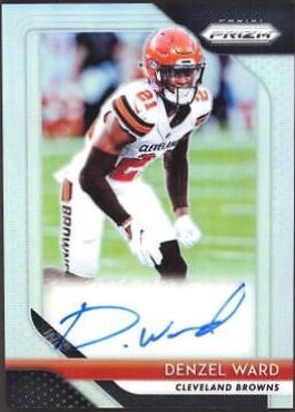 Denzel Ward #41 Football Cards 2018 Panini Prizm Rookie Autographs