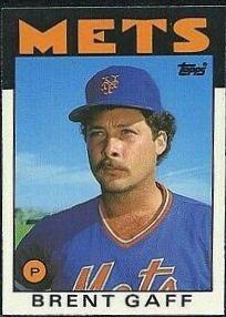 Brent Gaff #18 Baseball Cards 1986 Topps Tiffany