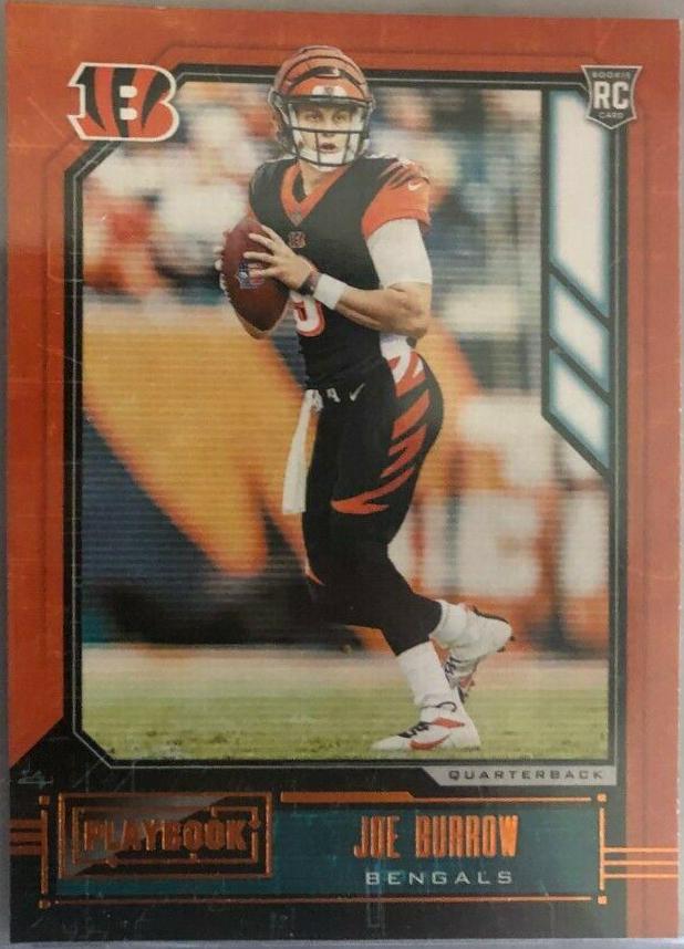 2020 Playbook Joe Burrow Orange SP Rookie RC PSA deals 10