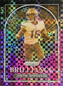 Justin Jefferson [Purple Power] #B-10 Football Cards 2022 Panini Prizm Brilliance