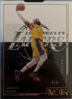 LeBron James [Holo Gold] #110 Basketball Cards 2021 Panini Noir