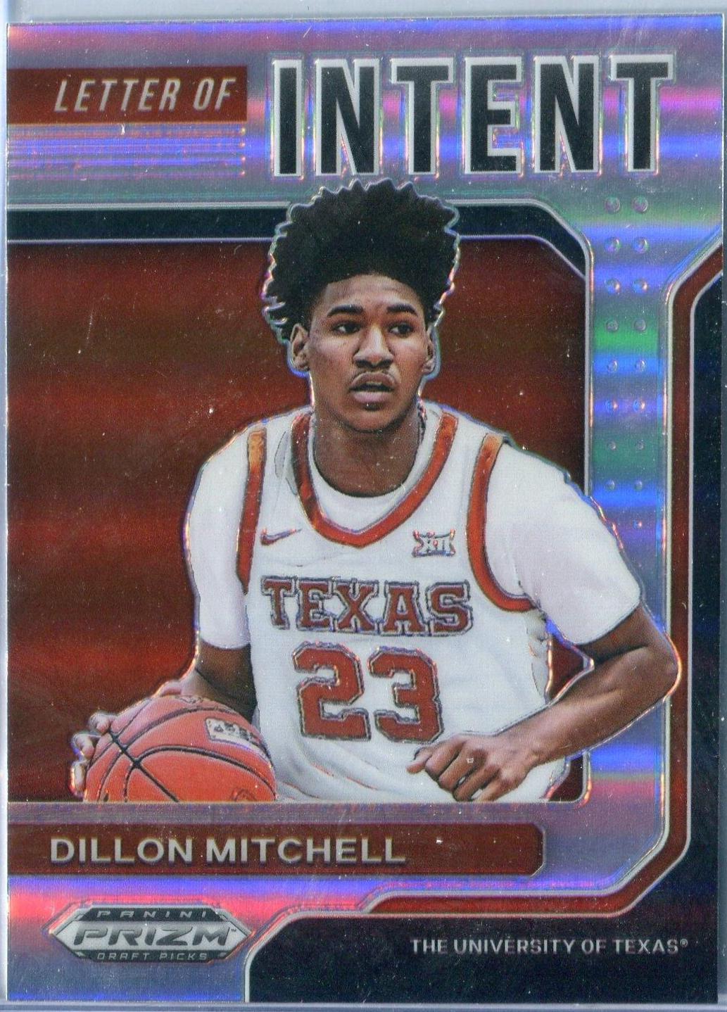 Dillon Mitchell #INT-DM Basketball Cards 2022 Panini Prizm Draft Picks Letter of Intent