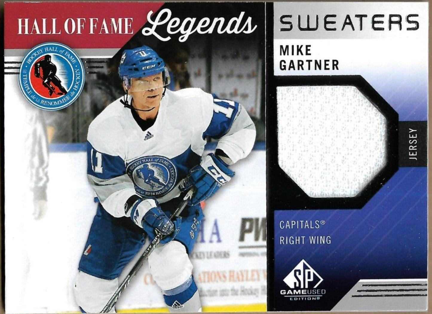 Mike Gartner #HOF-MG Hockey Cards 2021 SP Game Used HOF Legends Sweaters