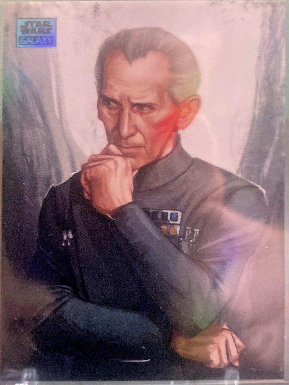 Grand Moff Tarkin [Aqua Refractor] #GE-5 Star Wars 2024 Topps Chrome Galaxy Galactic Empire Art