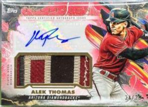 Alek Thomas [Red] #IAP-AT Baseball Cards 2023 Topps Inception Autograph Patch